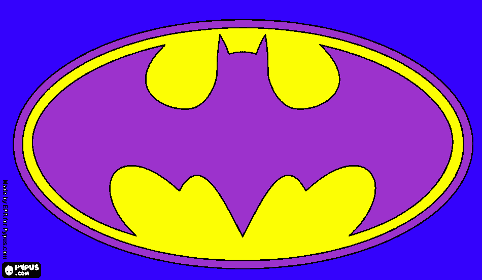 logo batman para colorear