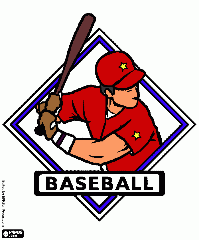 LOGO BEISBOL PINTADO para colorear