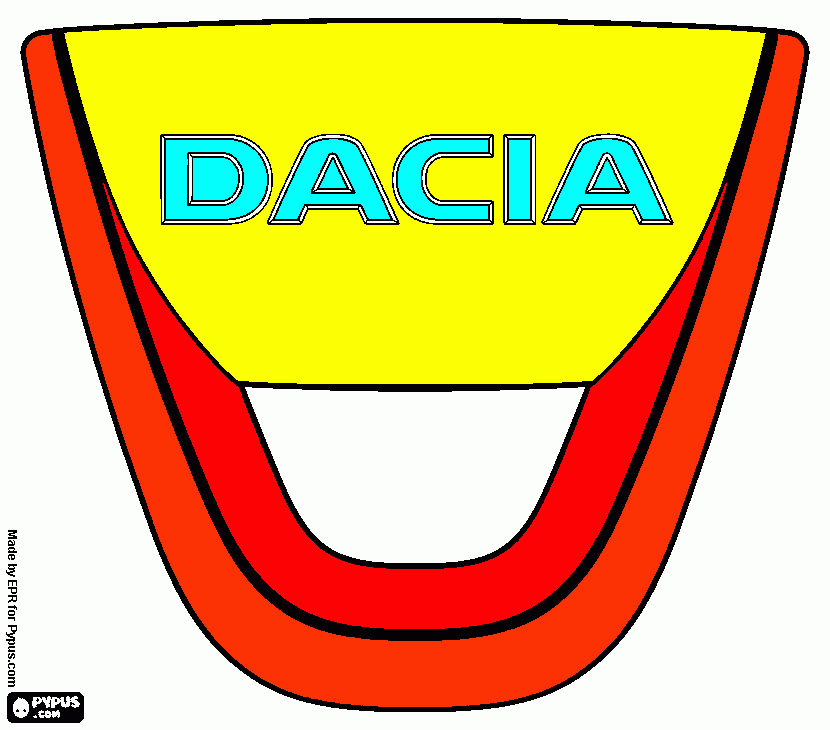 Logo Dacia para colorear