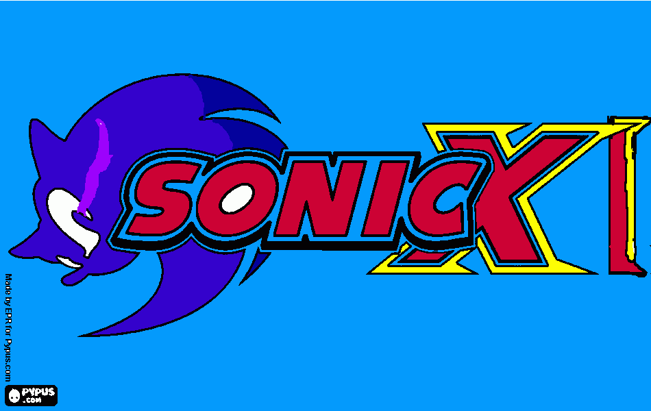 logo de Dustt Sonic XI para colorear