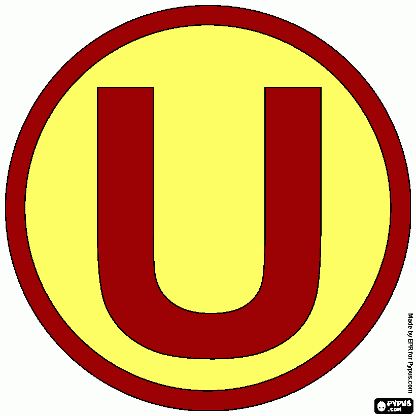 logo de la u para colorear
