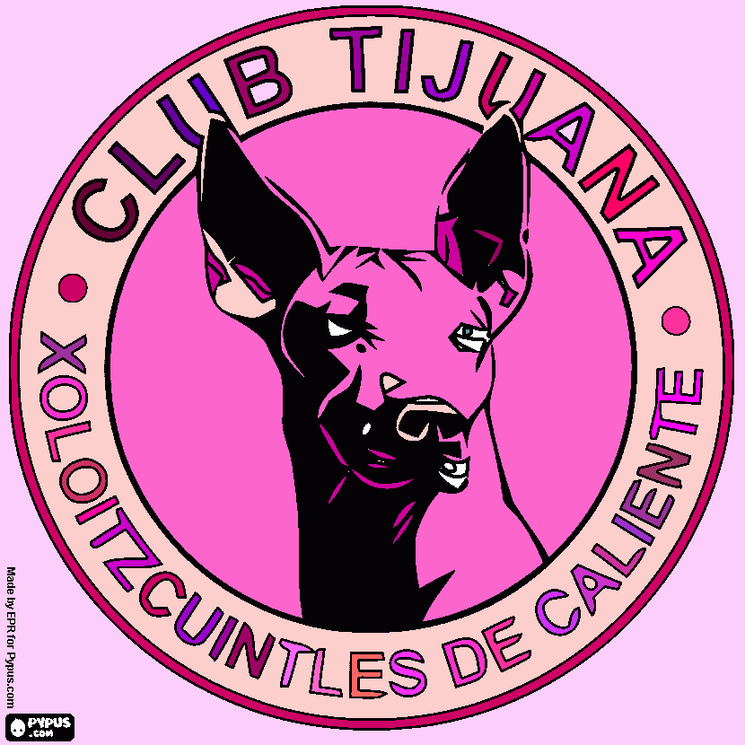 logo de los xolos para colorear