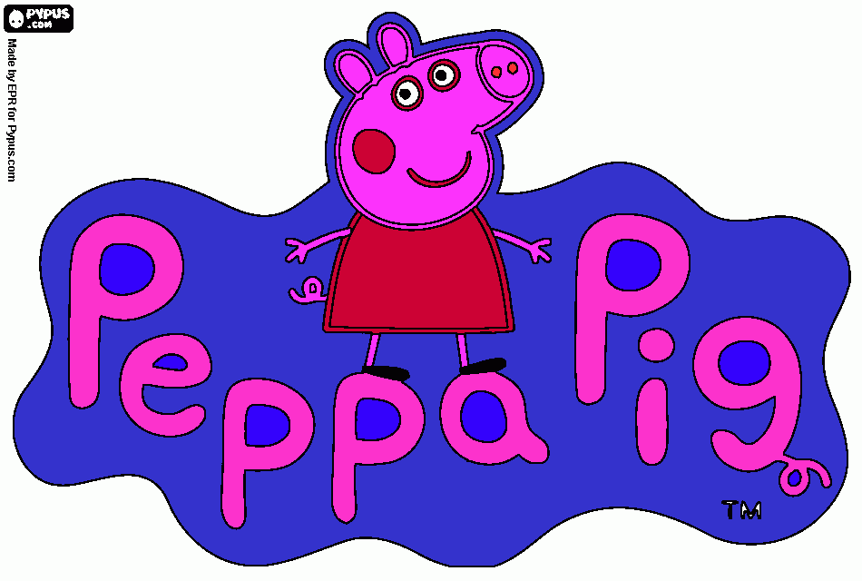 logo de pepa para colorear