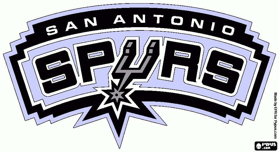 Logo de spurs para colorear