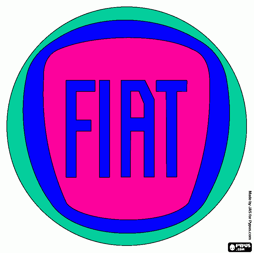 logo fiat para colorear