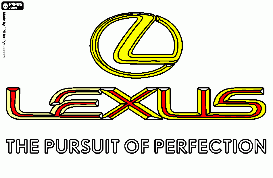 Logo Lexus. para colorear