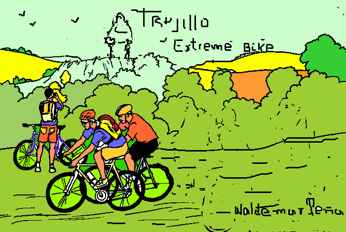 logo mtb color para colorear