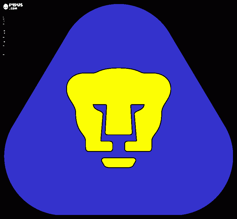 logo pumas  para colorear