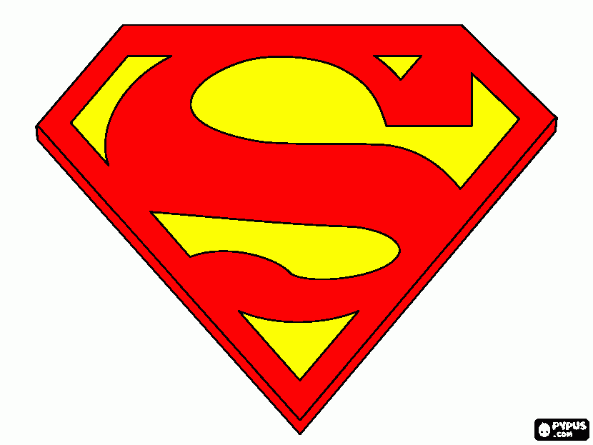 logo superwoman para colorear