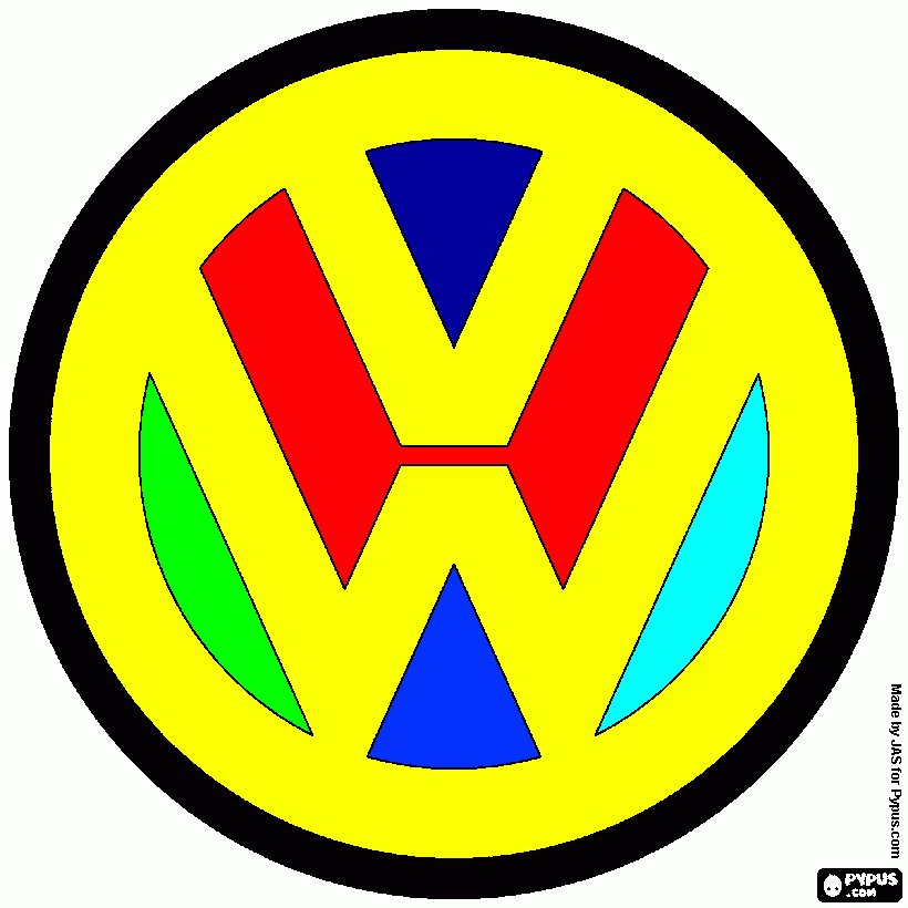 Logo Volkswagen para colorear