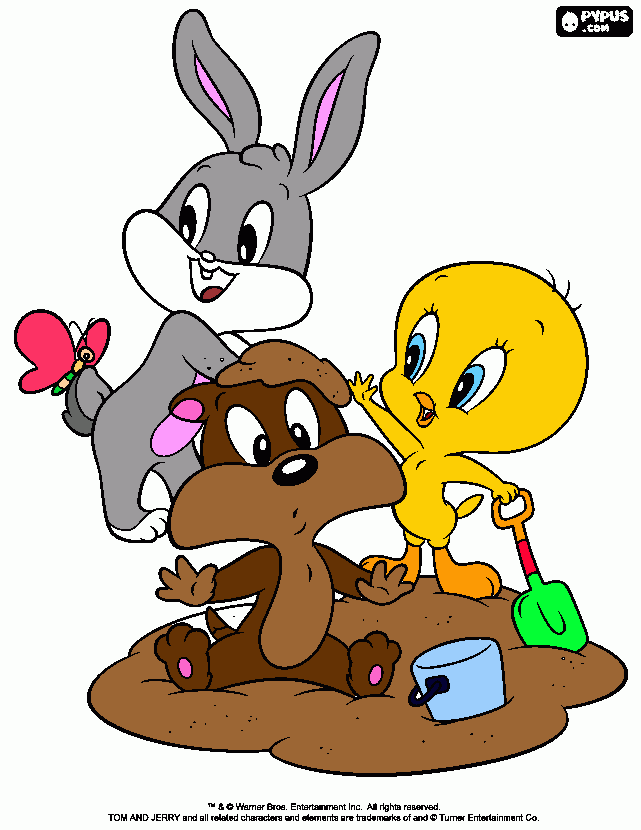 looney tons para colorear