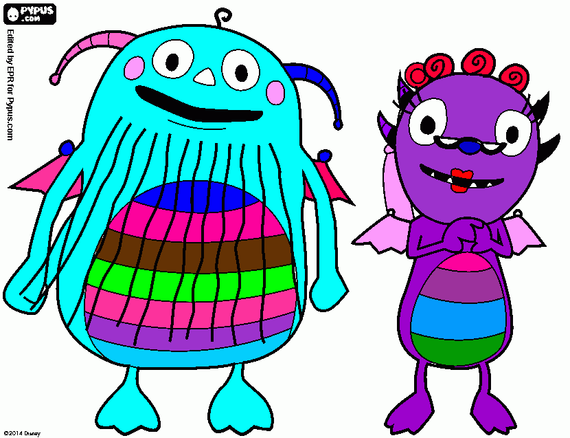 los abuelos de henry mostrito para colorear