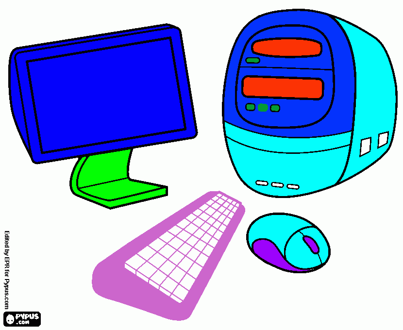 los aparatos de la computadora para colorear