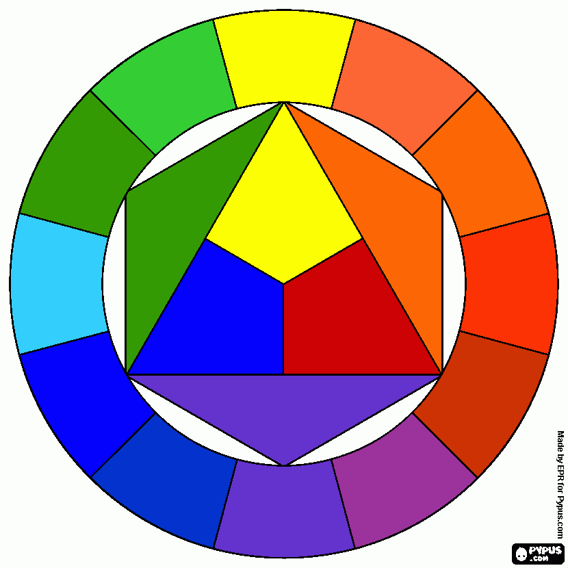 los colores del sirkulo para colorear