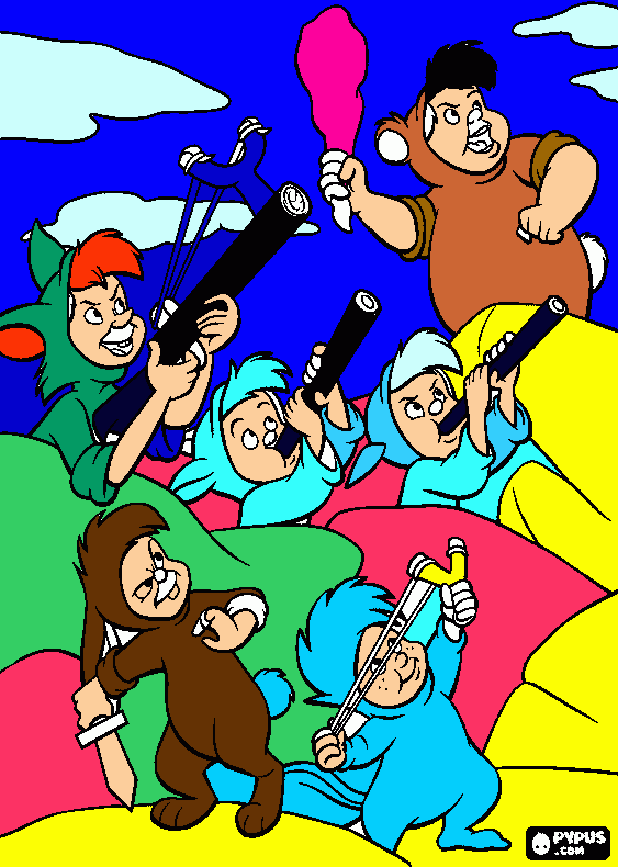 los niños perdidos para colorear