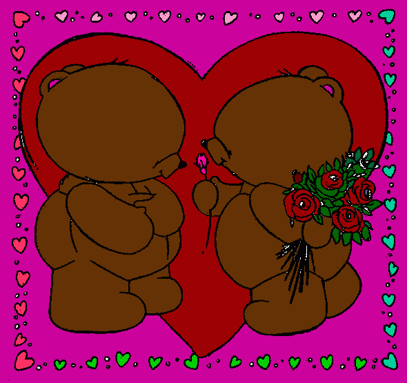 LOS OSOS DE AMOR AMOR para colorear