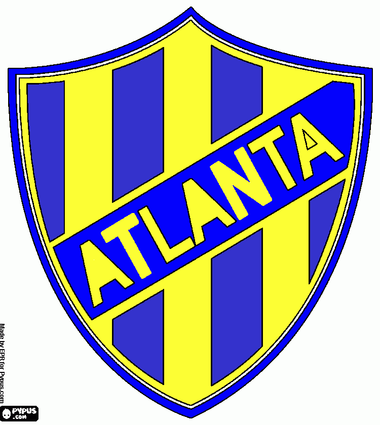 Los quiero mucho - Escudo Atlanta para colorear