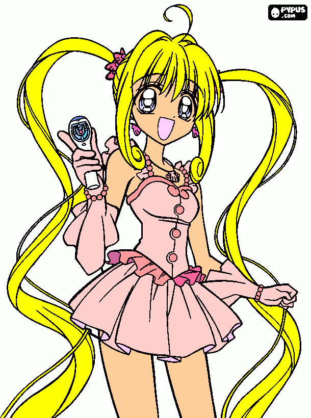 luchi nanami, voz rosa perla. para colorear