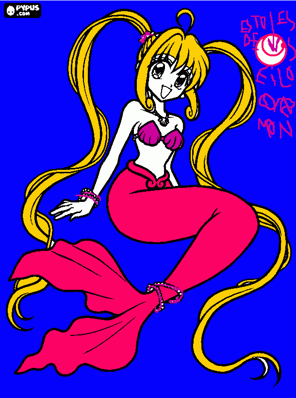 LUCHIA PENSANDO EN CAITO para colorear