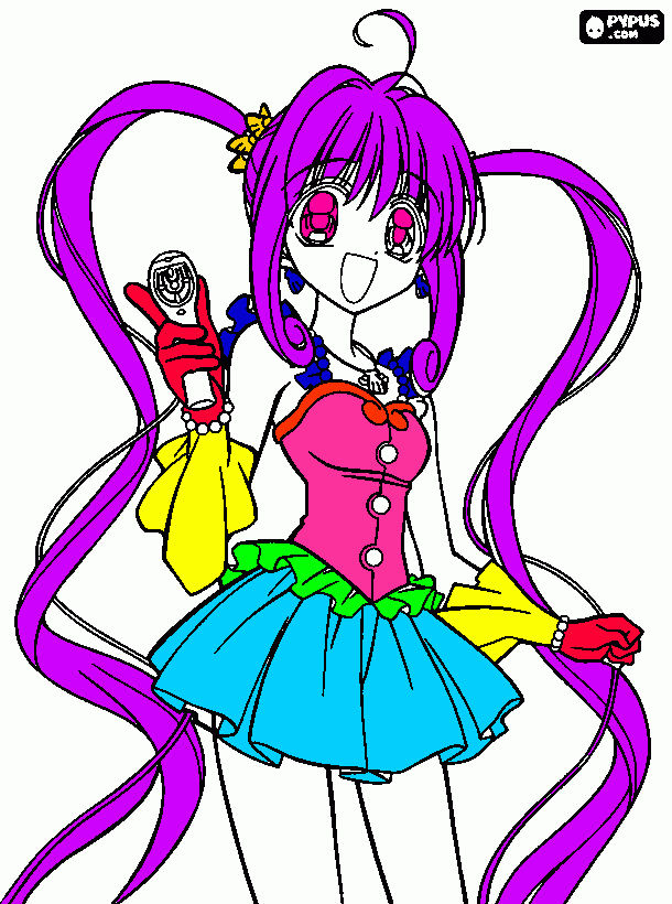 lucia orto color para colorear
