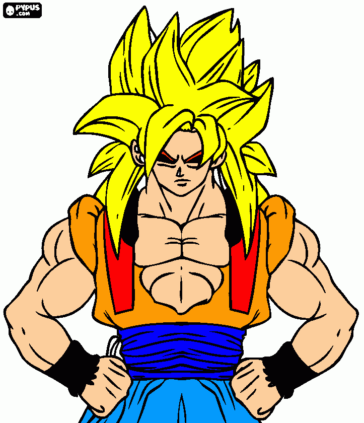 luis goku para colorear