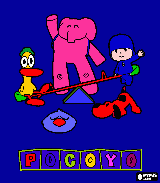 LULA Y POCOYO para colorear