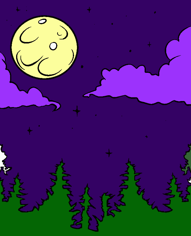 luna llena para colorear