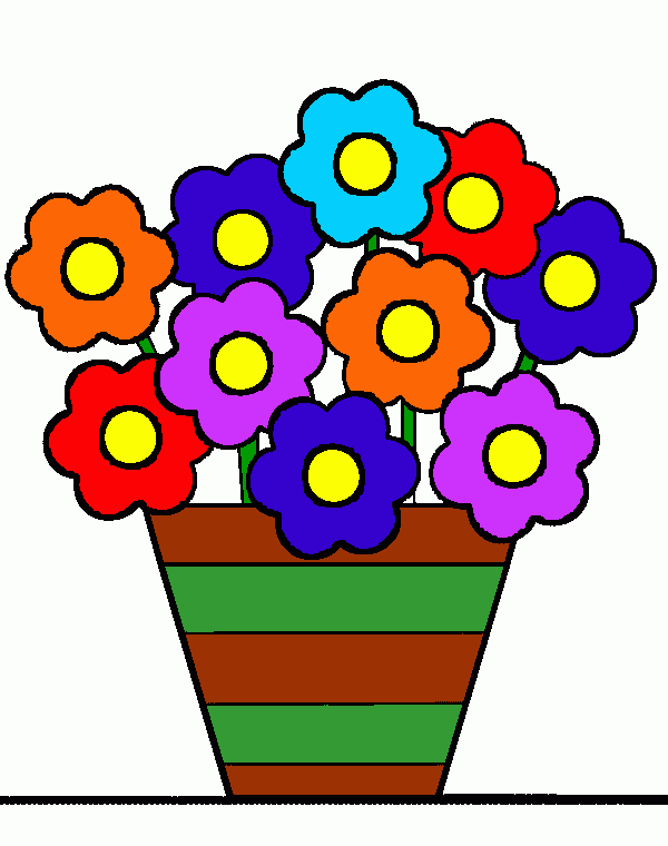 maceta para colorear