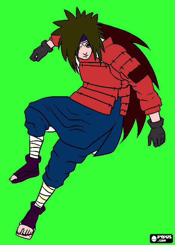 madara uchiga para colorear