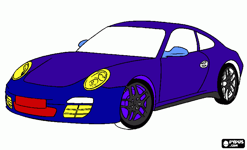 madre carro para colorear