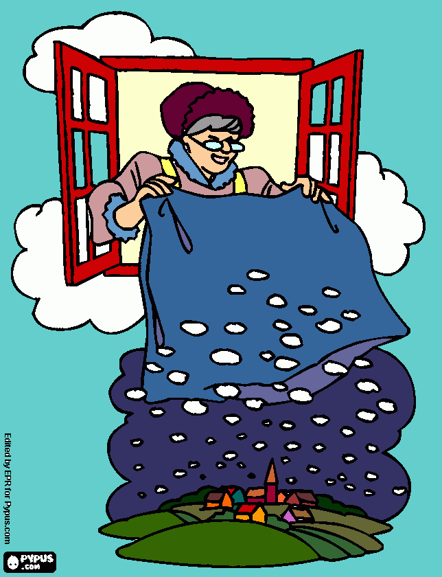 Madre nieve para colorear