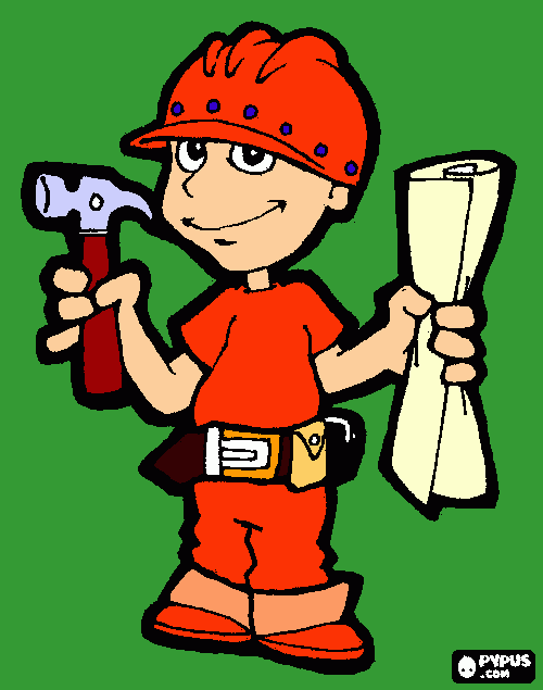 maestro construccion para colorear