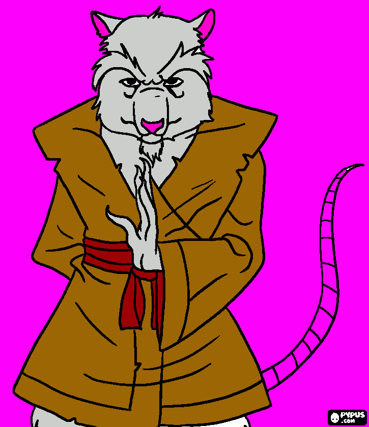 maestro esplinter para colorear