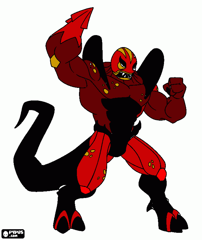 magmion el señor del magma para colorear