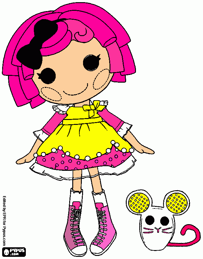 Magui y la Lalaloopsy para colorear