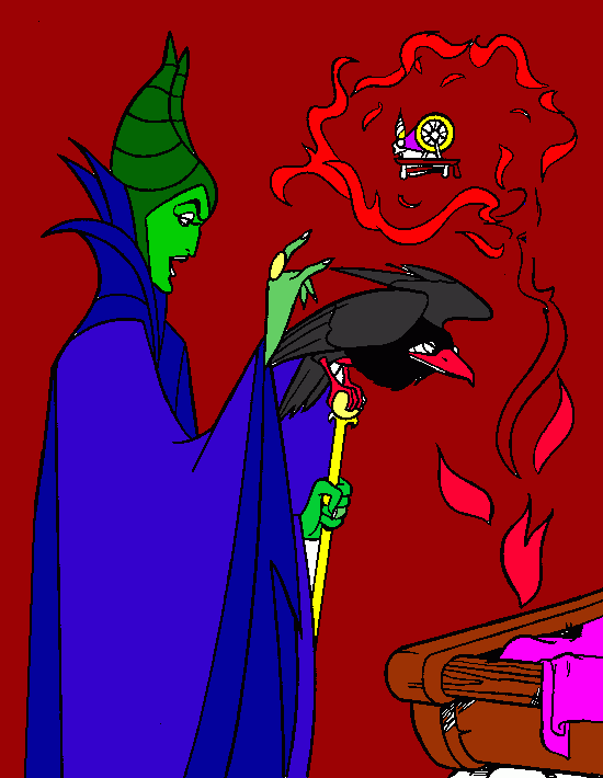 malefica para colorear