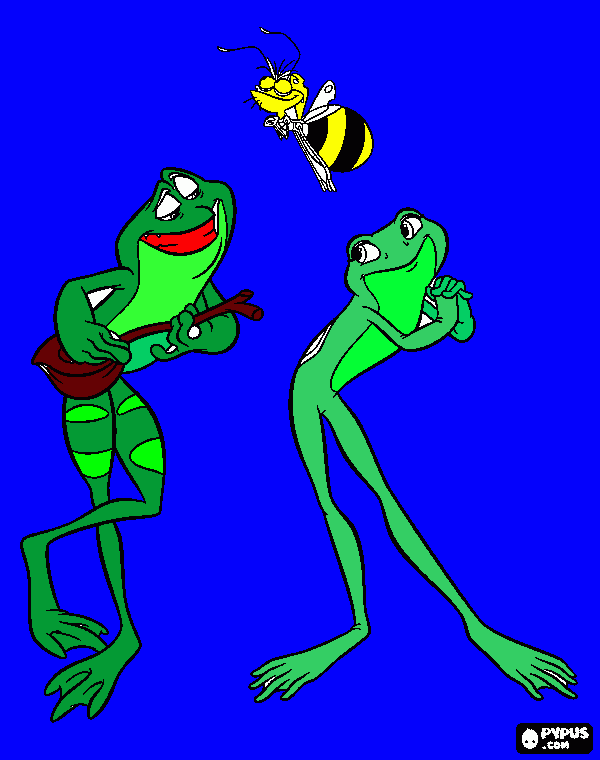mama este es un dibujo de La princesa y el sapo. para colorear