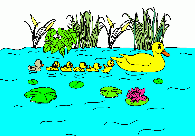 mama pata para colorear
