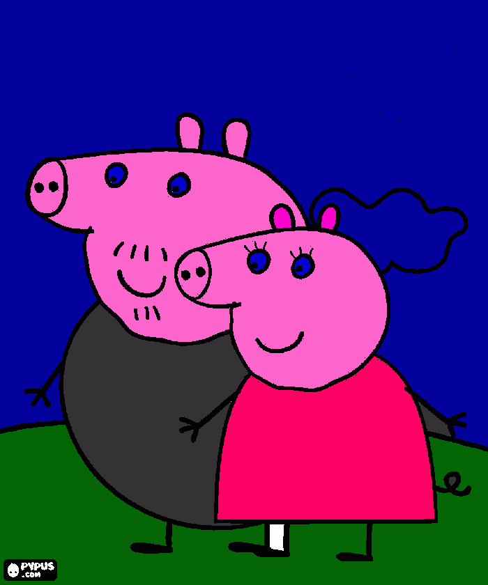 MAMAPIGPAPAPIG para colorear