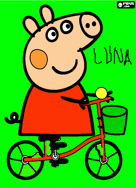 mami mire a la pepa de luna para colorear