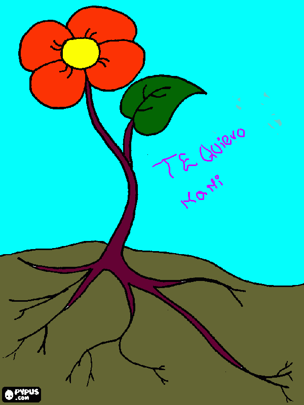 mami te quiero mucho  para colorear