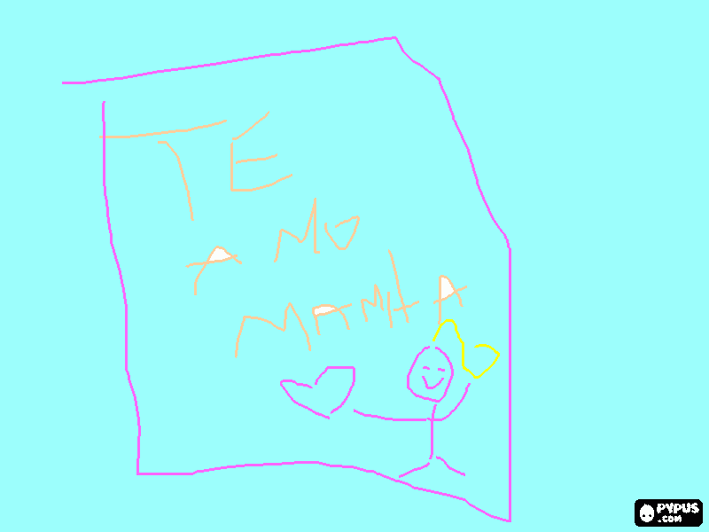 mamita te amo  para colorear