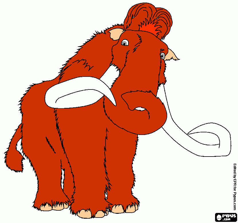 Mamut de Age Ice Many para colorear
