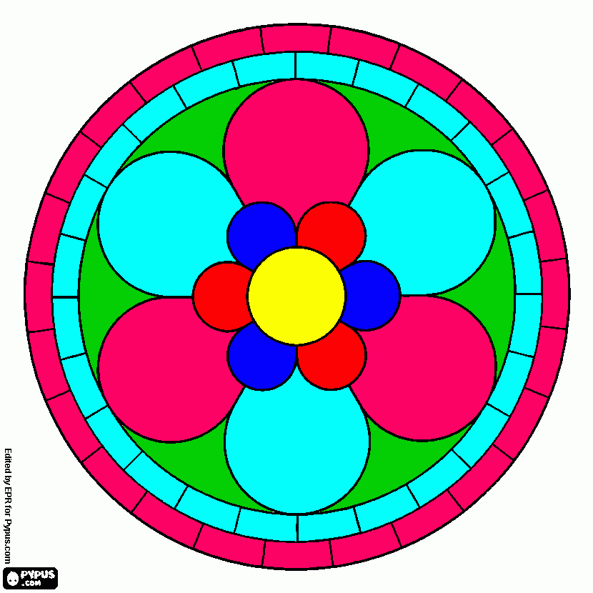 Mandala Angelis para colorear