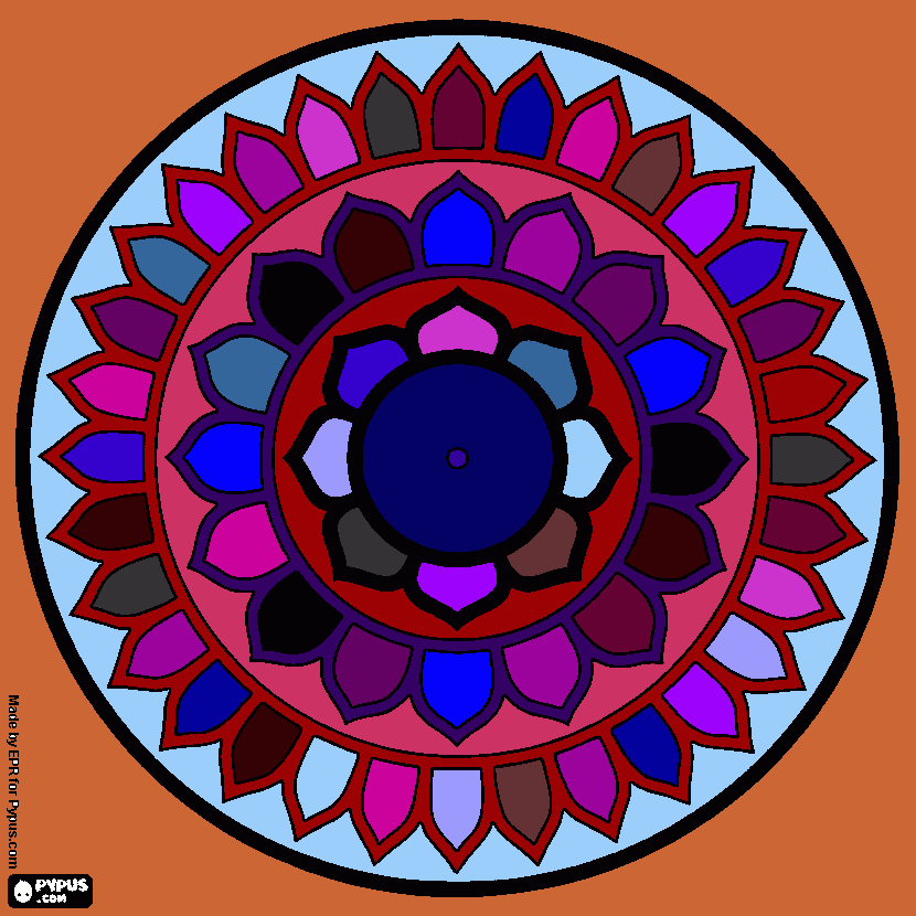 mandala arabe para colorear