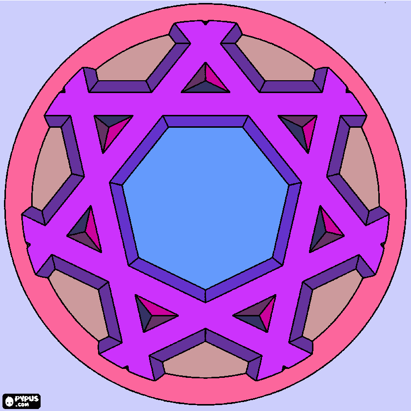 Mandala copos para colorear