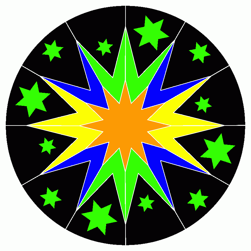 mandala de estrellas para colorear