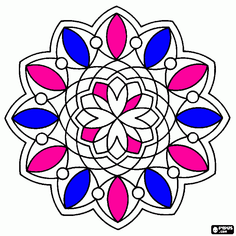 Mandala de prueba para colorear