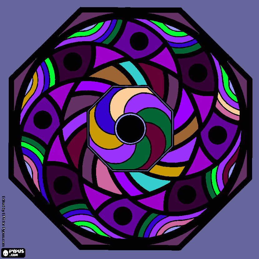 mandala fuerza divina para colorear