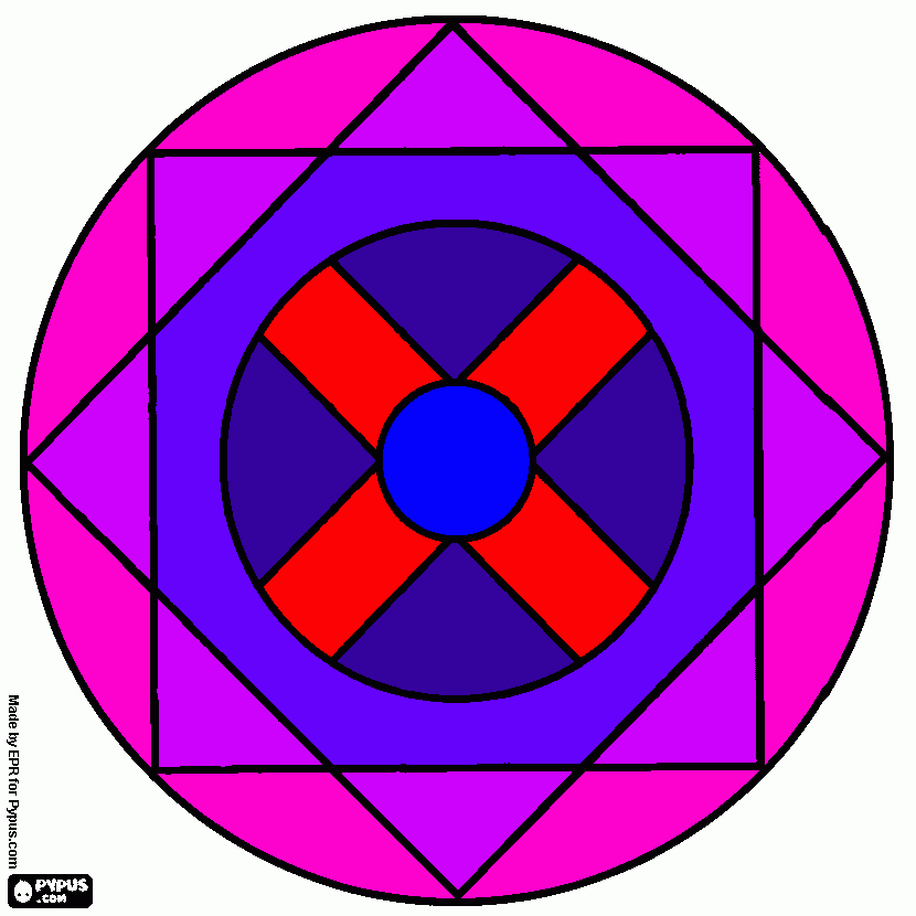 Mandala geometría para colorear